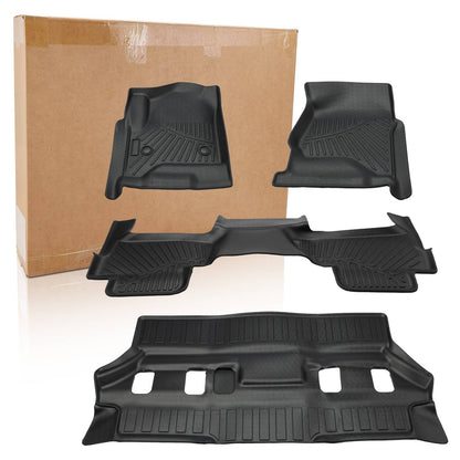 Solidspare Front & Rear Floor Mats Liner For 2015-2020 Chevrolet Tahoe / GMC Yukon (Not XL)