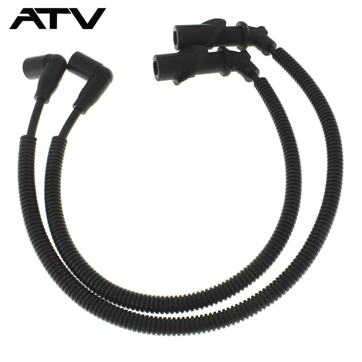 Solidspare ATV 2×Ignition Coil Spark Plug Caps & Wires For Polaris Ranger 700 RZR