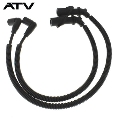 Solidspare ATV 2×Ignition Coil Spark Plug Caps & Wires For Polaris Ranger 700 RZR