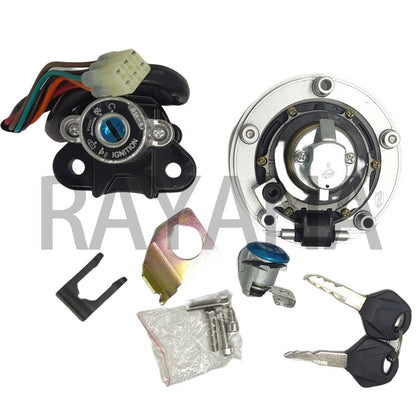 Solidspare Ignition Switch Fuel Gas Cap Lock Key For Suzuki GSXR 750 600