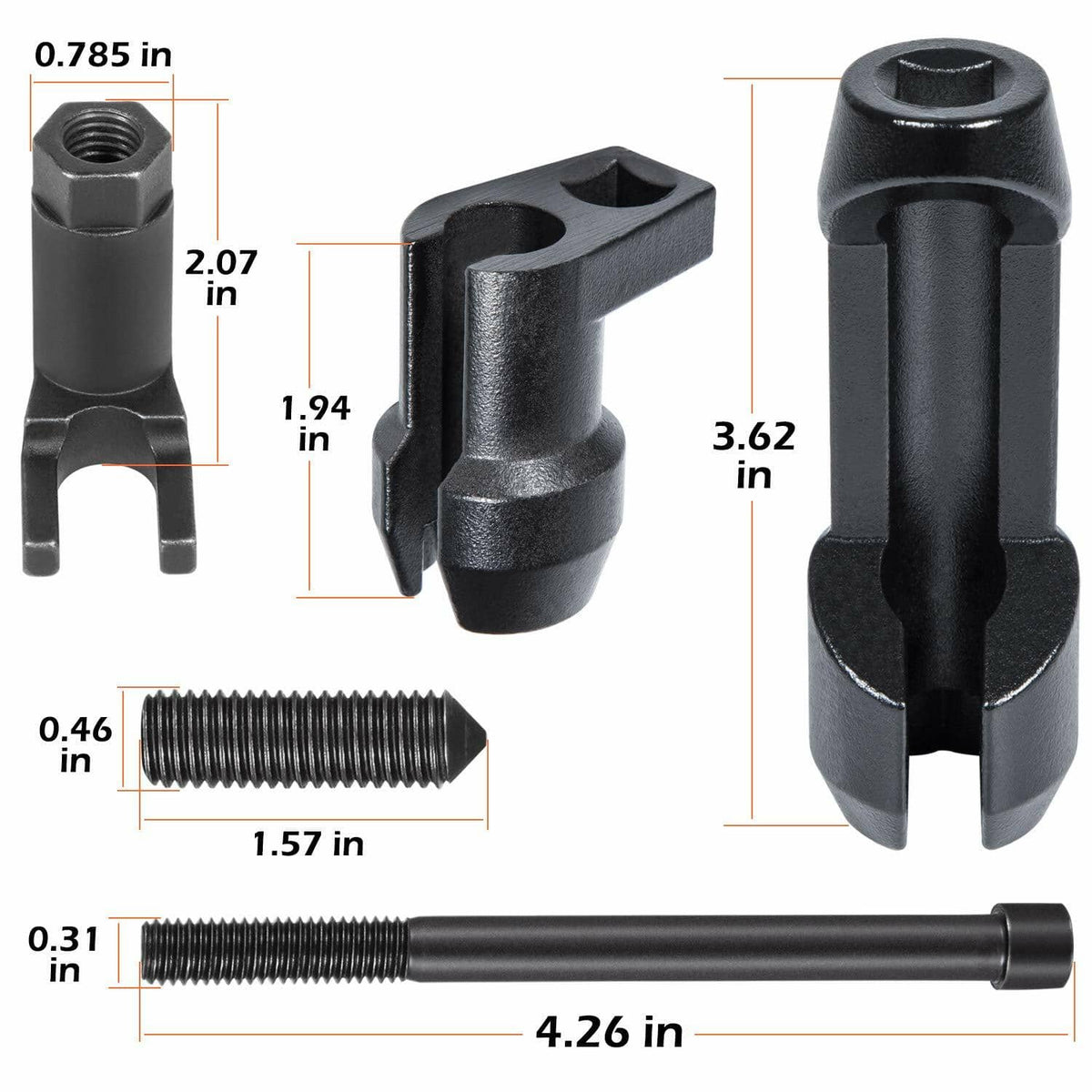 Solid Spare Fuel Injector Socket Set and Injector Removal Tool Fits 6.7L Ford Powerstroke