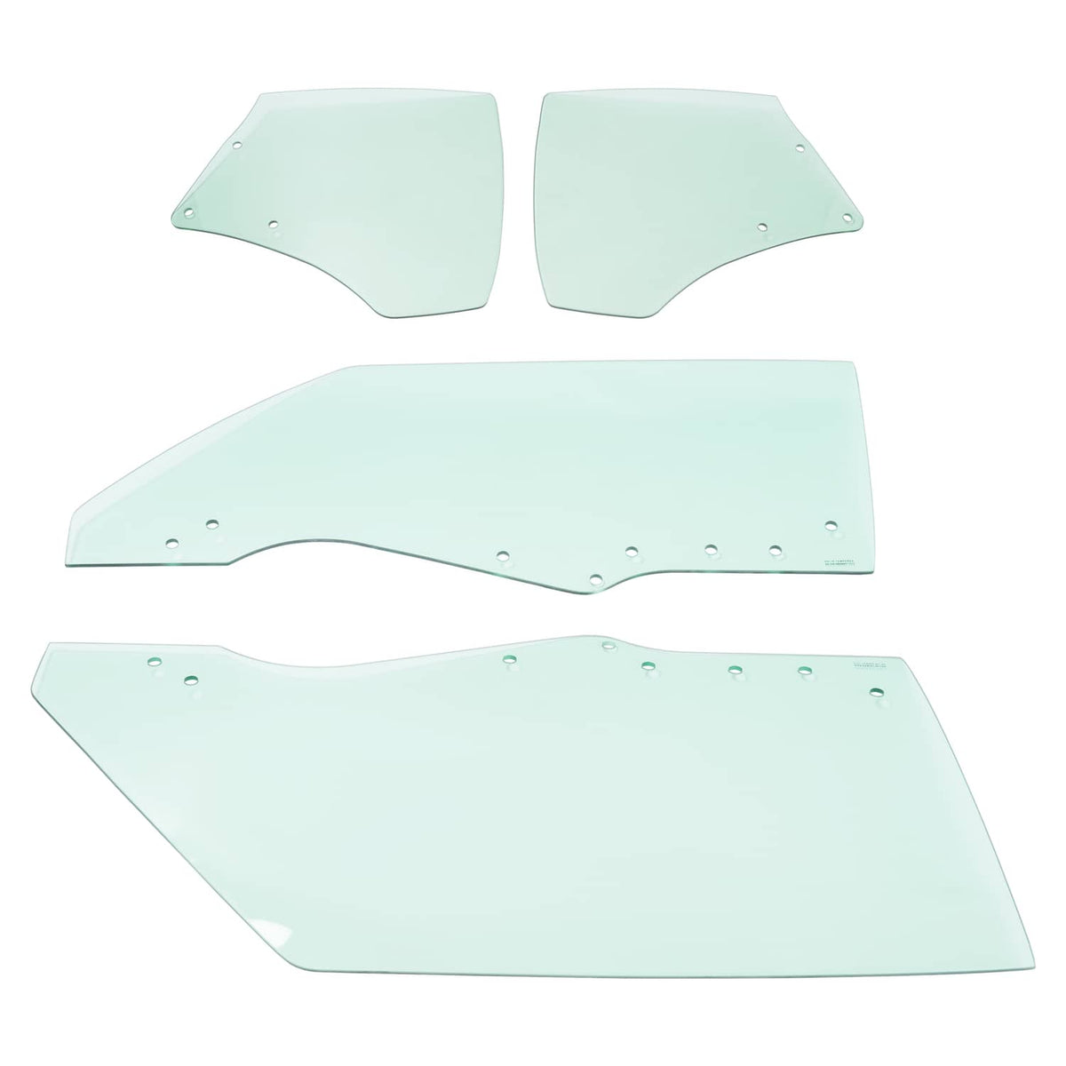 Solid Spare Fits Chevy Chevelle Malibu 2Door 1970-1972 Quarter Side Door Window Glass 4Pcs