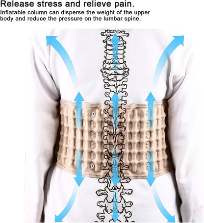 Solid Spare Decompression Back Brace Lumbar Belt Spinal Support & Extender Belt Air Traction