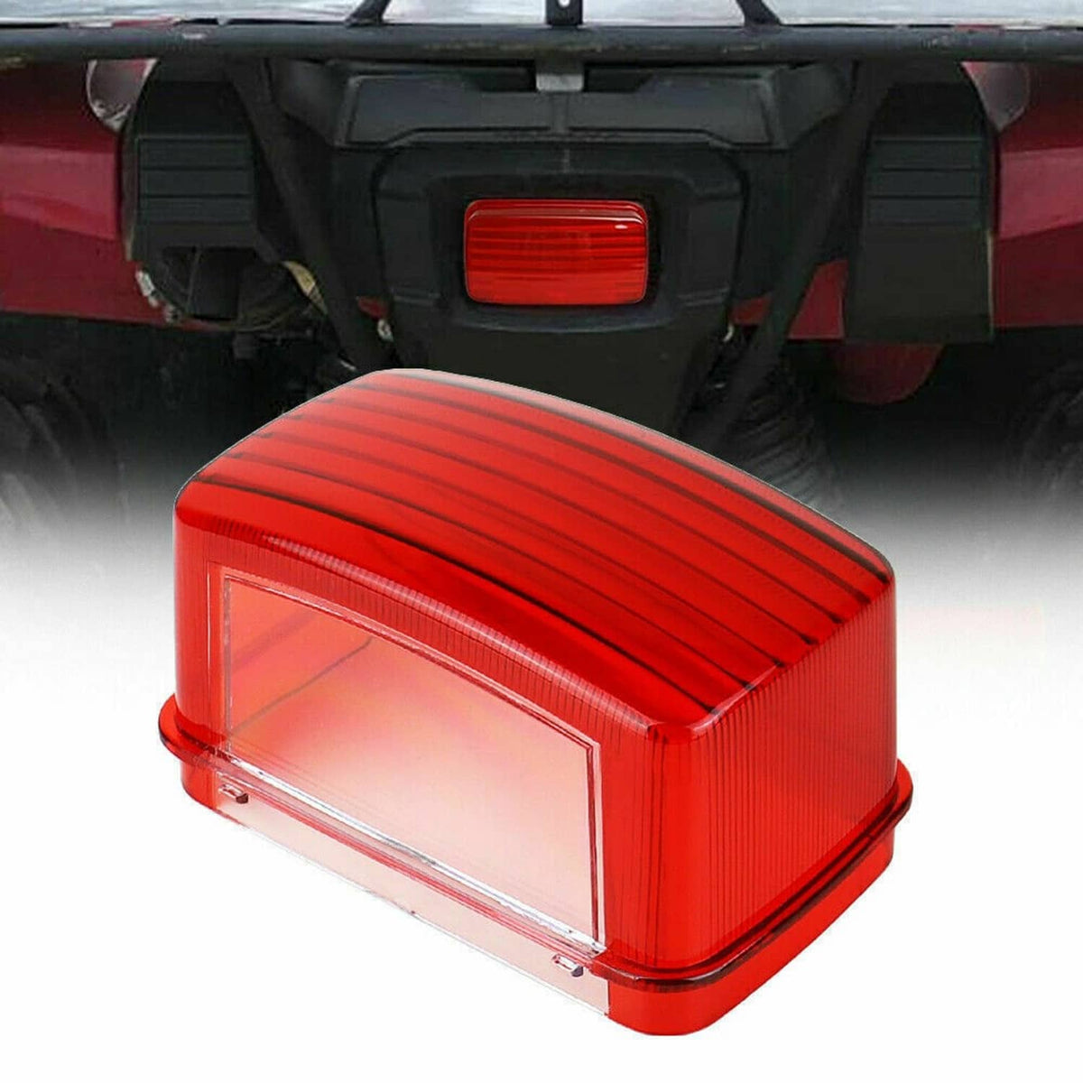 Solidspare Red Tail Light Lens Kodiak Grizzly Bigbear Bruin For Yamaha Rhino 450 660 700