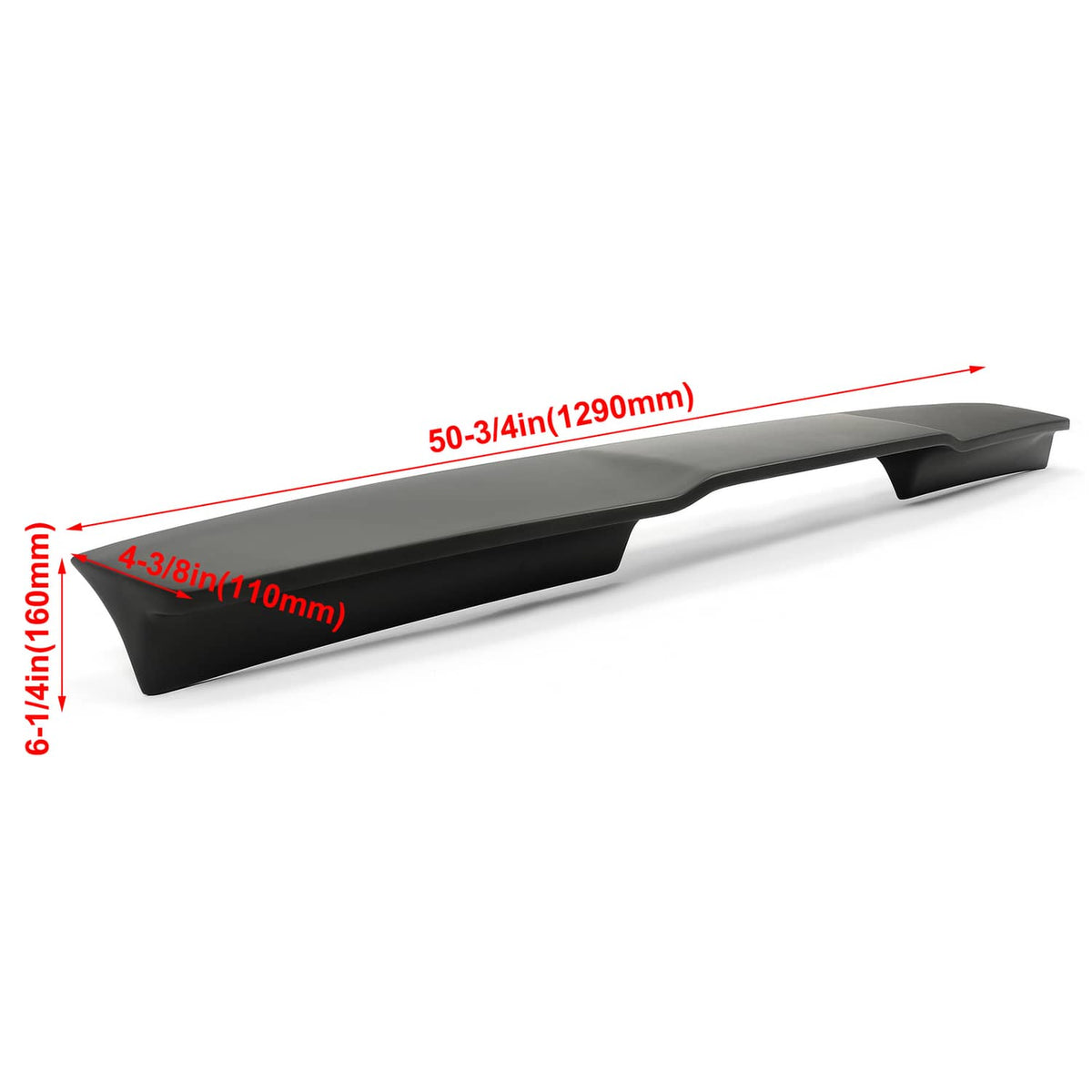 Solid Spare For Ford F-150 F150 2015-2020 Black Cab Wing Rear Window Trunk Roof Spoiler Lip