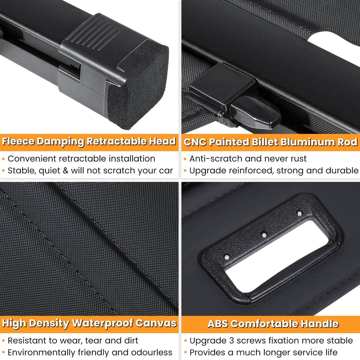 Solidspare Trunk Cargo Cover for Chevy Chevrolet Equinox GMC Terrain 18-25 Retractable Rear
