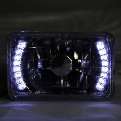 2PCS 4x6'' inch LED Headlights Chrome Bright For 1982-1992 Chevrolet Camaro