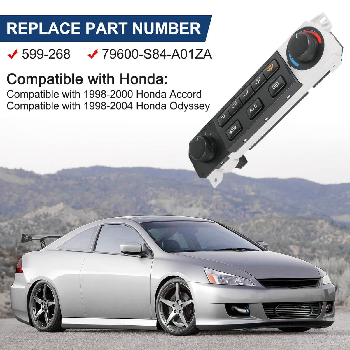 Solidspare A/C Heater Climate Control Module For 98-00 Honda Accord 1998-04 Honda Odyssey