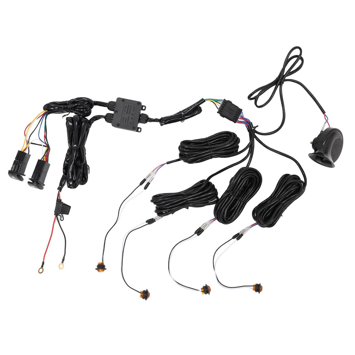 Solidspare Plug&Play Street Legal Turn Signal Horn Kit with 4 Amber Light For Most ATV UTV