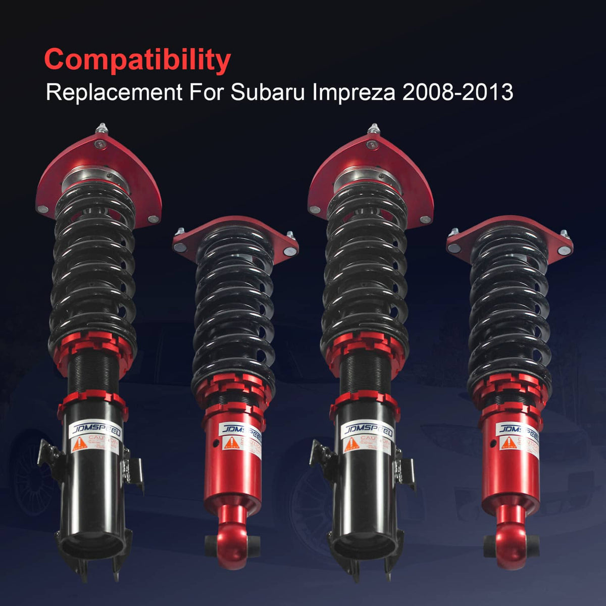 Solidspare Coilover Struts Shock Suspension Kit For 2008-2013 Subaru Impreza Adj. Height