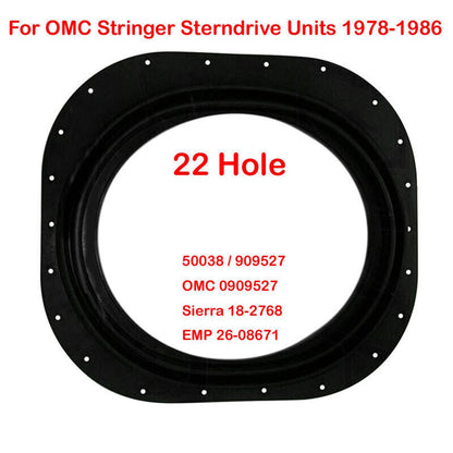 Solid Spare Transom Seal Gasket Boot 22 Hole for OMC Stringer Sierra 1976-1986 OE# 0909527