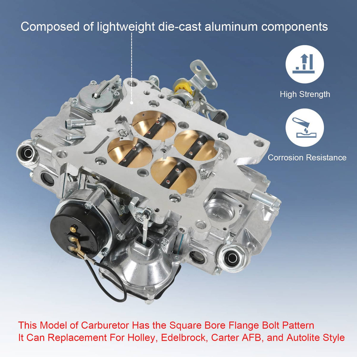 Solidspare Carburetor For 0-80508S 750 CFM Electric Choke Vacuum Secondaries