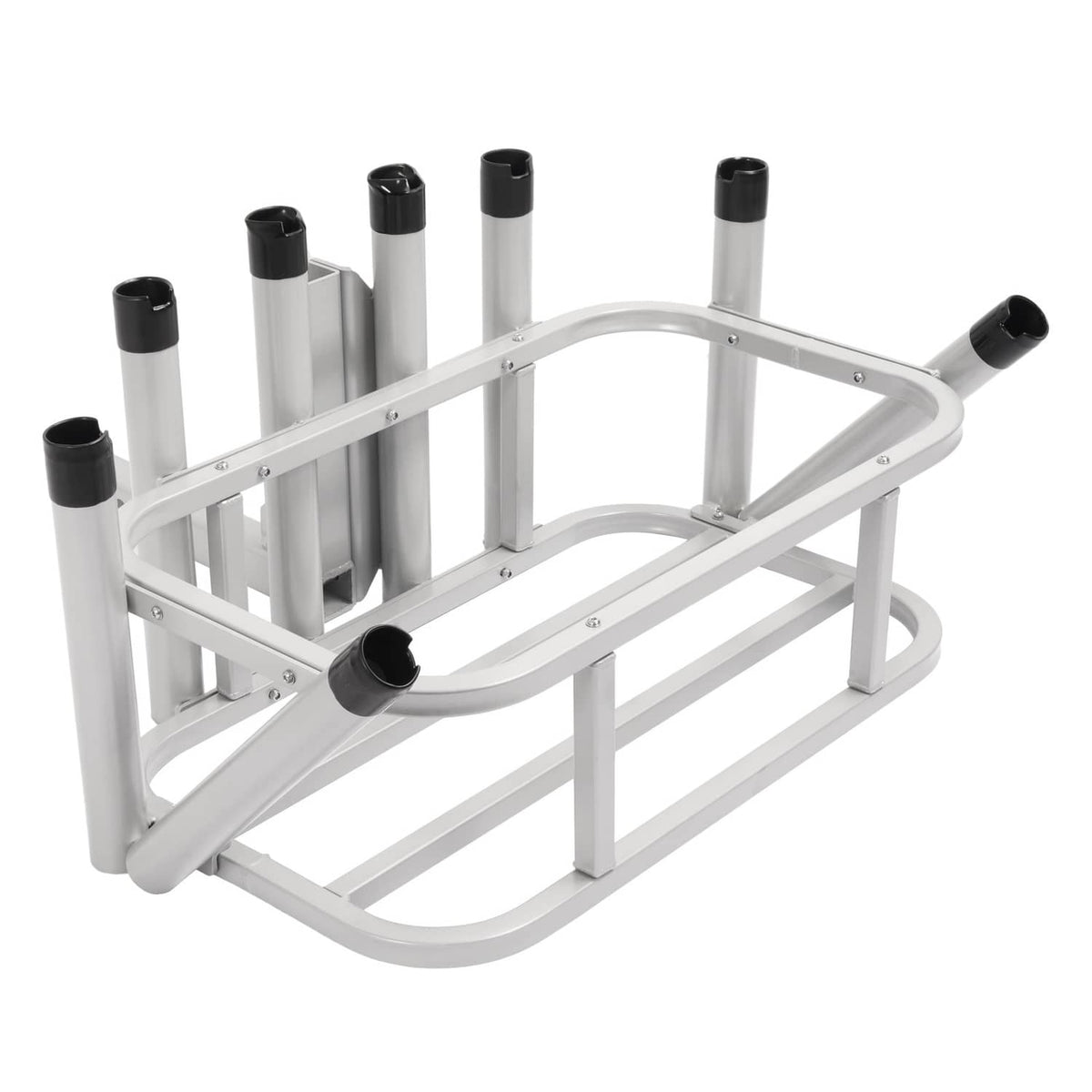 Solid Spare Heavy Duty Fishing Rod Rack Rod Holder 2" Receiver Hitch Mount w/Notch Caps