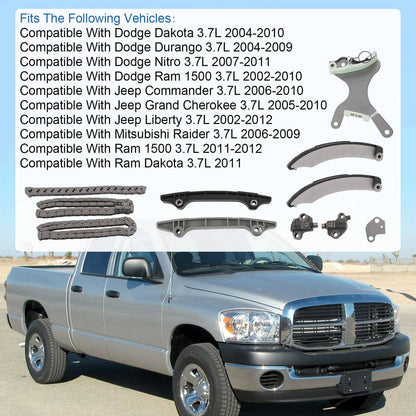 Solidspare Timing Chain Kit  For 2002-2011 Jeep Liberty Dodge Ram Durango Dakota 3.7L SOHC