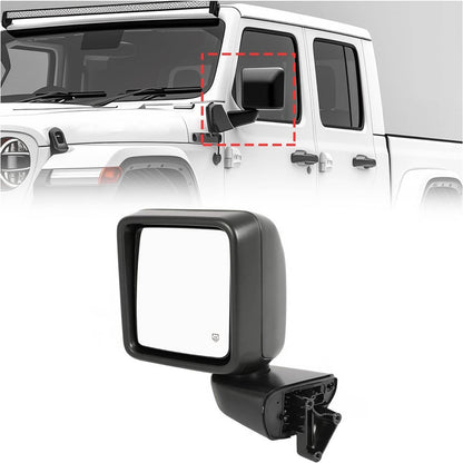 Solidspare Left Driver Side Power Heated Mirror Rear For 2018-2024 Jeep Wrangler Gladiator