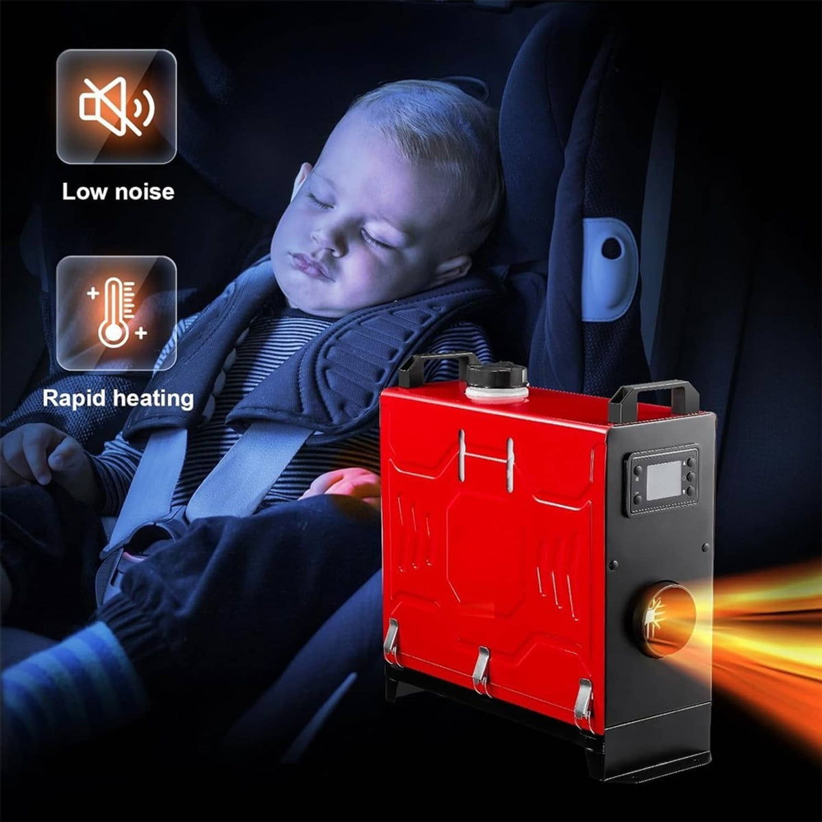 Solidspare 8KW Diesel Air Heater 12V/24V APP Bluetooth & 110V AC Adapter For Car RV Indoors