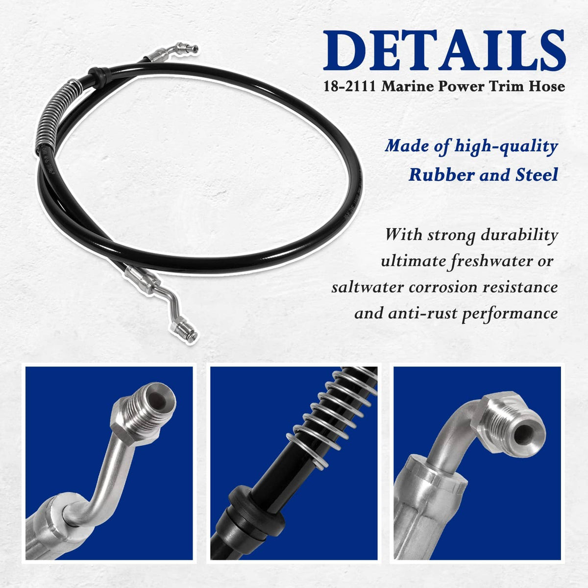 Solidspare 18-2111 32-88006 Marine Power Trim Hose Fits for Mercury/Mariner Outboards Motor