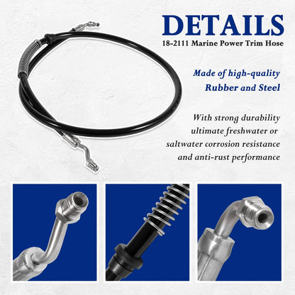 Solidspare 18-2111 32-88006 Marine Power Trim Hose Fits for Mercury/Mariner Outboards Motor