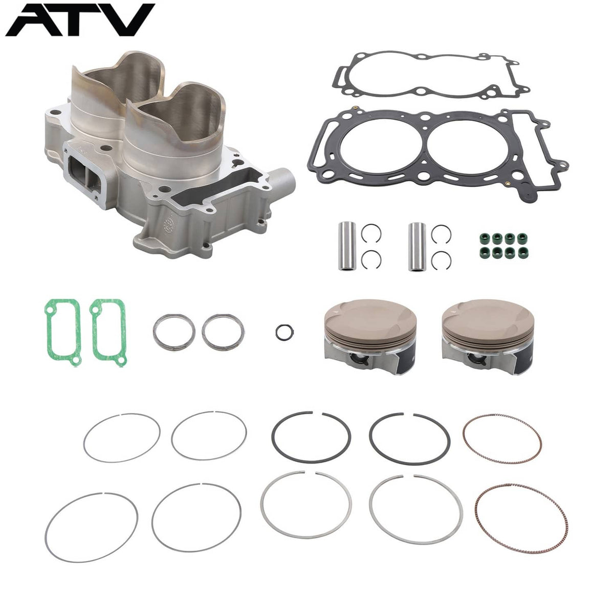 Solidspare 3022278 93mm Cylinder Gasket Rebuild Kit For Polaris RZR XP 900 2013-2014