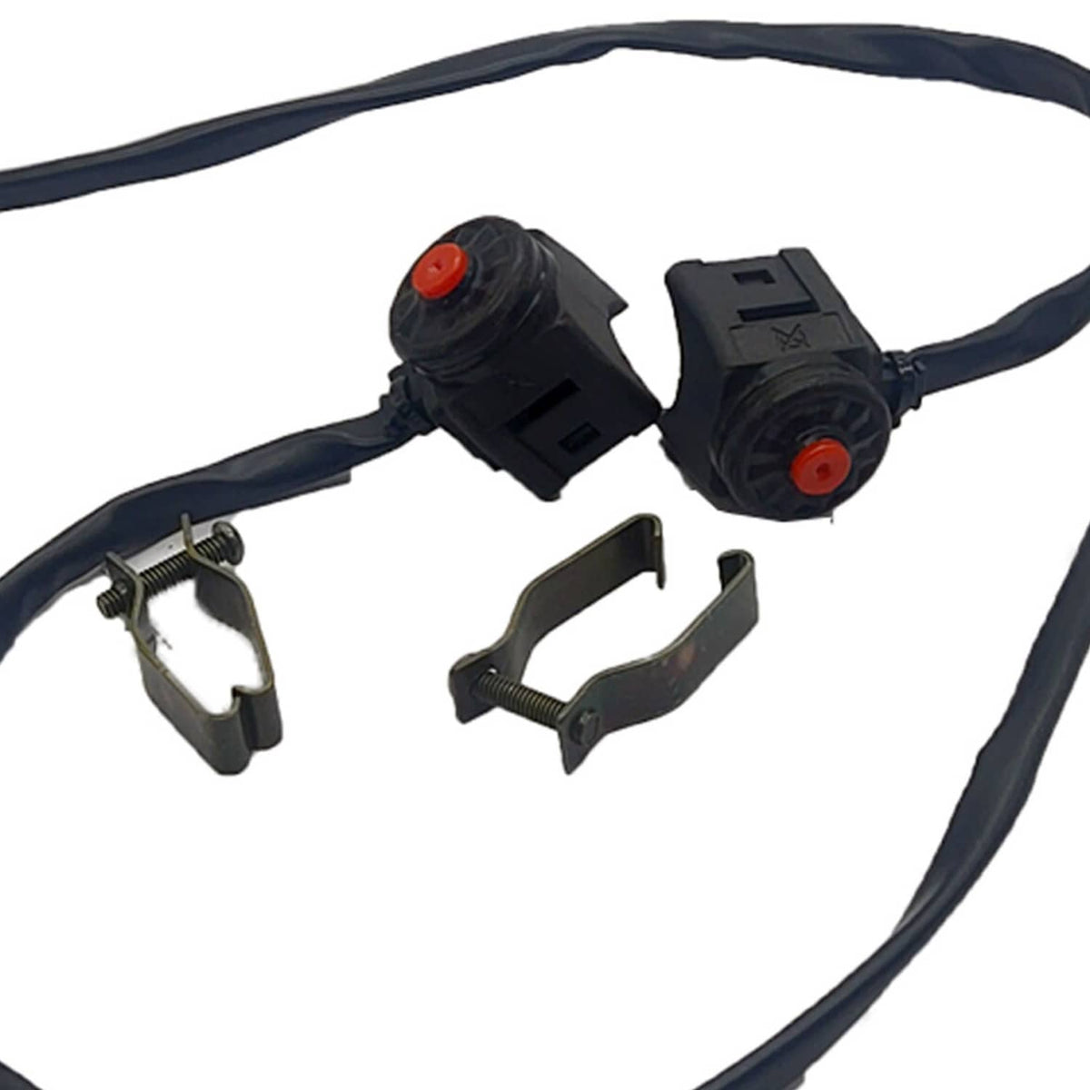 Solidspare 2Pcs 7/8" Motorcycle Kill switch Red Push Button Horn Starter For Dirt Bike ATV
