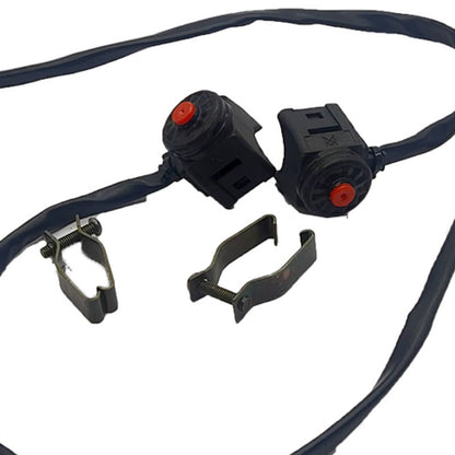 Solidspare 2Pcs 7/8" Motorcycle Kill switch Red Push Button Horn Starter For Dirt Bike ATV
