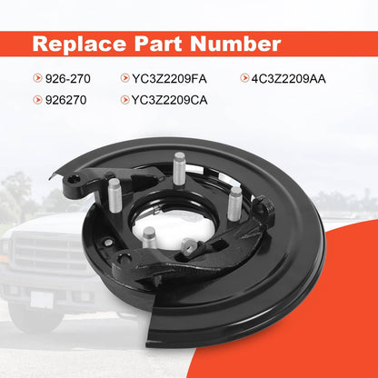 Solidspare Rear Left / Right Parking Brake Assy w/Loaded Backing Plate For Ford F-250 99-04