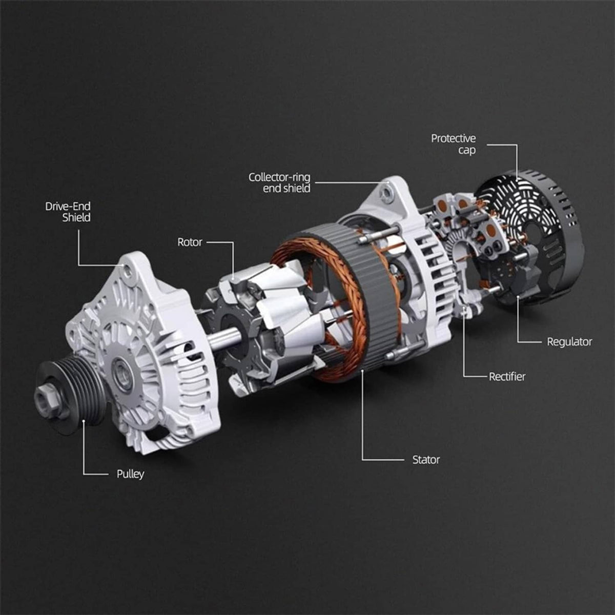 Solidspare New Engine Alternator For 2014-2018 Nissan Rogue S SL SV Advance Exclusive