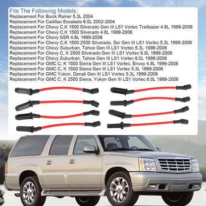 Solidspare JDMSPEED Spark Plug Wires Set For CHEVY/GMC 1999-2006 LS1 VORTEC 4.8L 5.3L 6.0L