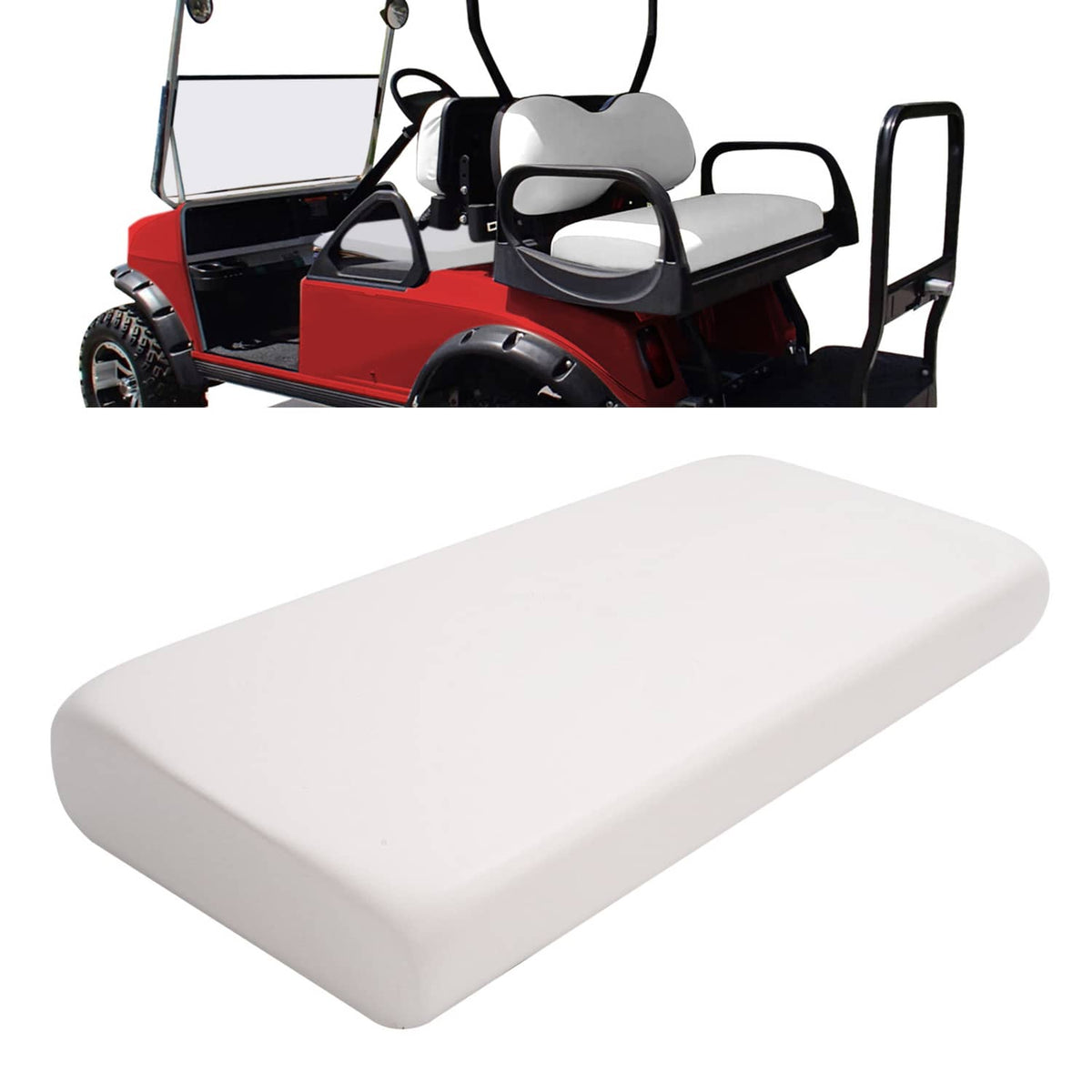 Solidspare For Club Car DS 1979 - 2000.5 1981 Golf Cart White Seat Bottom Cushion Assembly