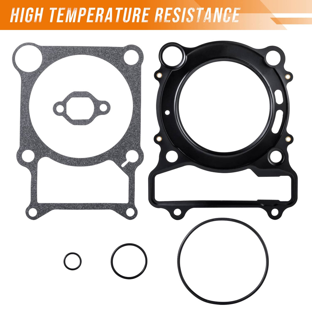 Solidspare 400cc 84.5mm Cylinder Piston Gasket Top End Kit For Yamaha Grizzly 400 07-08 ATV