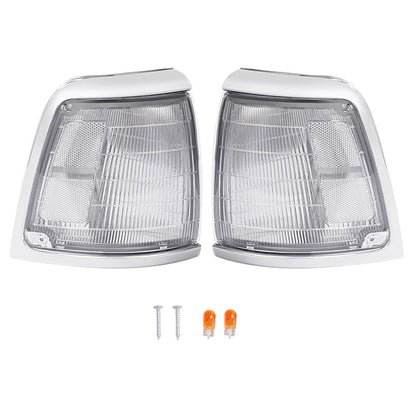 Solid Spare Pair Clear Lens Front Corner Lights Lamps For Toyota Pickup Truck 2WD 1992-1995
