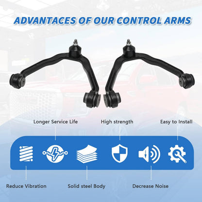 Solidspare Front Upper Control Arm Ball Joints Tie Rods For Chevy Tahoe GMC Yukon Escalade