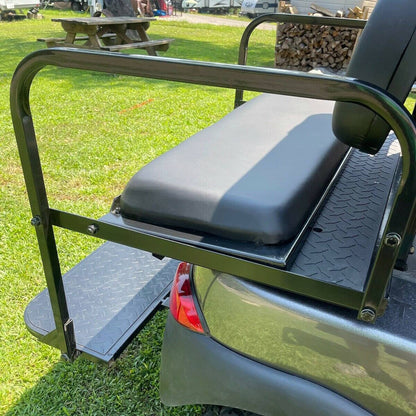 Solidspare Golf Cart Flip Rear Back Seat Kit Black For Club Car Precedent Tempo Onward 04+