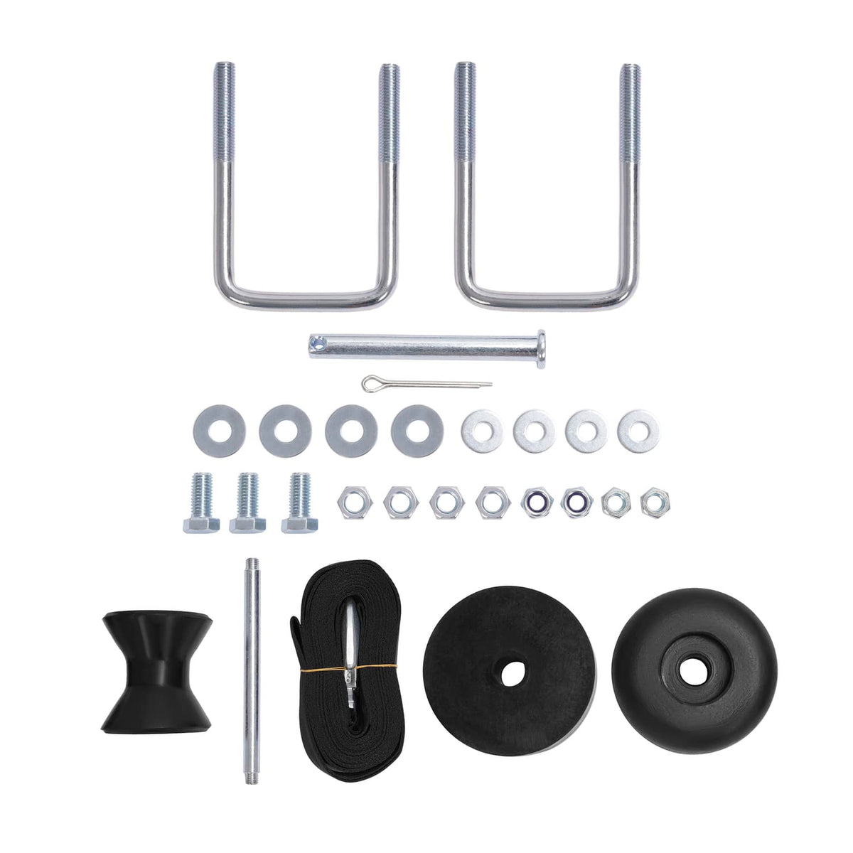 Solidspare Adjustable Winch Stand Winch Post W/ 1400lbs Winch Roller For Boat Trailers