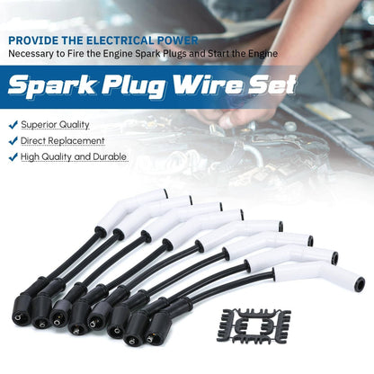 Solidspare Spark Plug Wire Set 9070C Extreme 9000 Ceramic Boot for GM LS3/LS4/LS7/LT N0I8
