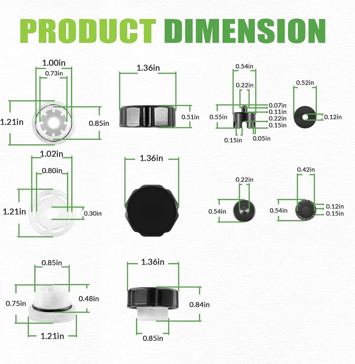 Solidspare VACVBKX1B Vacuum Breaker Kit, for Anti-Siphon Frost-Free Sillcock Valves, 2 Pack