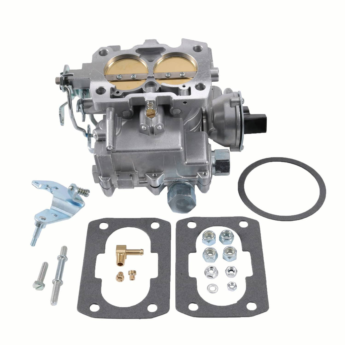 Solidspare Marine Carburetor W/Gasket for Mercruiser 2 Barrel 2.5/3.0L 4CYL W/Long Linkage