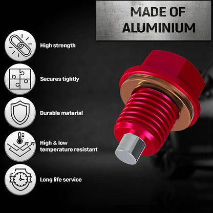Solidspare M14x1.5mm Car Engine Magnetic Oil Drain Plug Screw Nut Bolt Sumps Universal