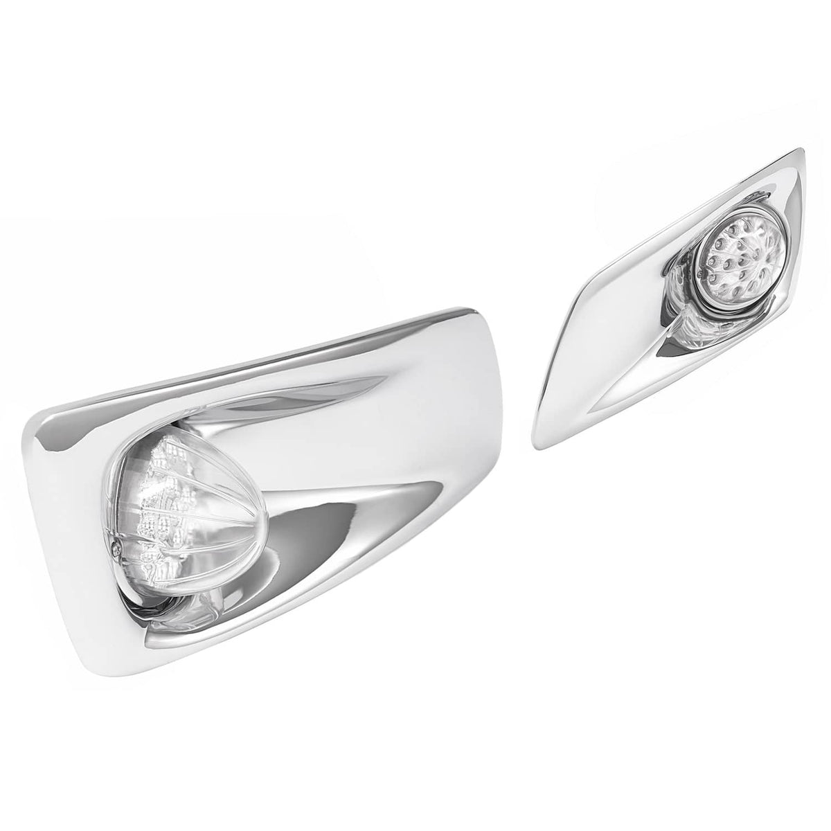 Solid Spare LED Fog Lights Lamp W/Bezel Clear Lens Pair LH & RH For Kenworth T660 2007-2017