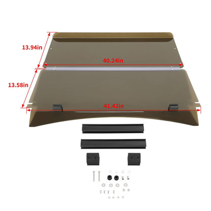 Solidspare For EZGO TXT 2014-UP Golf Cart Fold Down Folding Tinted Windshield Windscreen