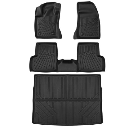 Solidspare For 2015-2023 Jeep Renegade TPE Floor Mats with Trunk Cargo Liners 3D Model 4Pcs