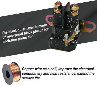 Solidspare New Lawn Mower Starter Solenoid Compatible for Trombe 030817 8321211210