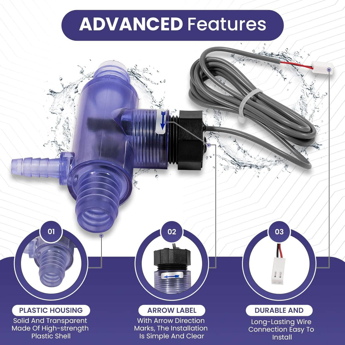 Solid Spare 2560-040 Flow Switch Replacement Part Kit for Sundance Spas and Jacuzzi Hot Tub