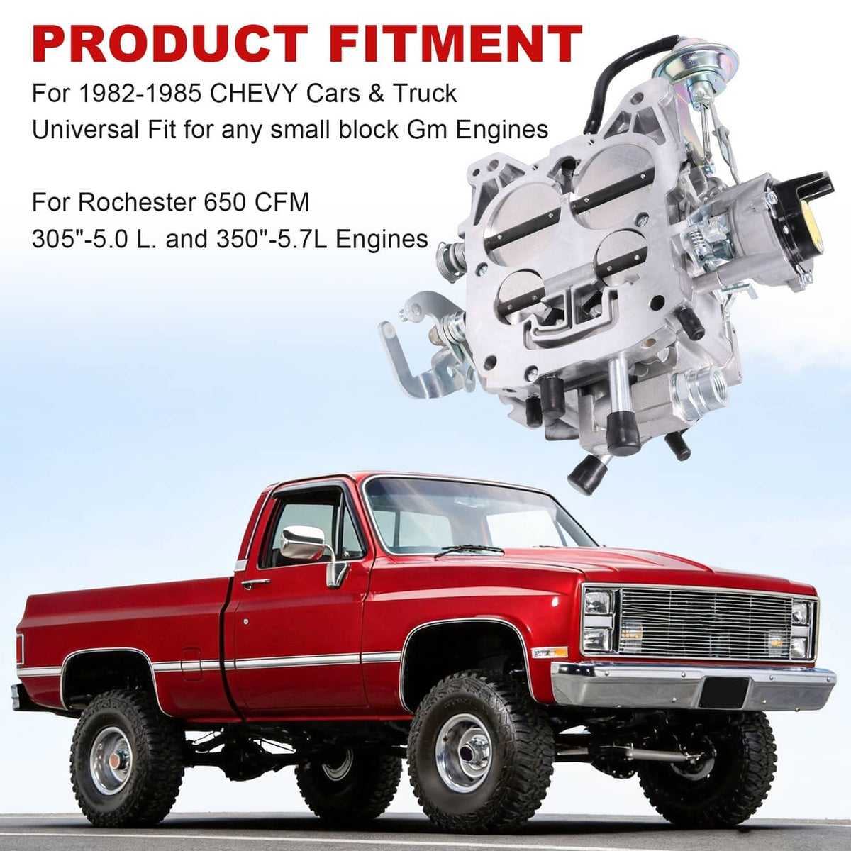Solidspare FOR 305-350 Engines 650 CFM Electric Choke ROCHESTER QUADRAJET 4 BBL CARBURETOR