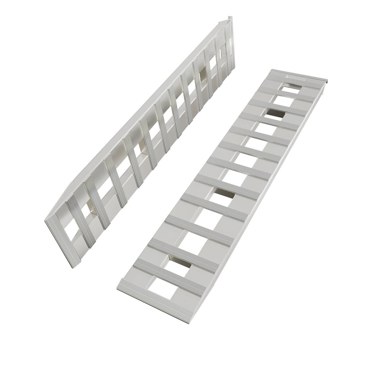 Solidspare 8500Lbs 72" X 15" Aluminum Hook Ramps Car Trailer Truck 1 Pair Ramps Hook End