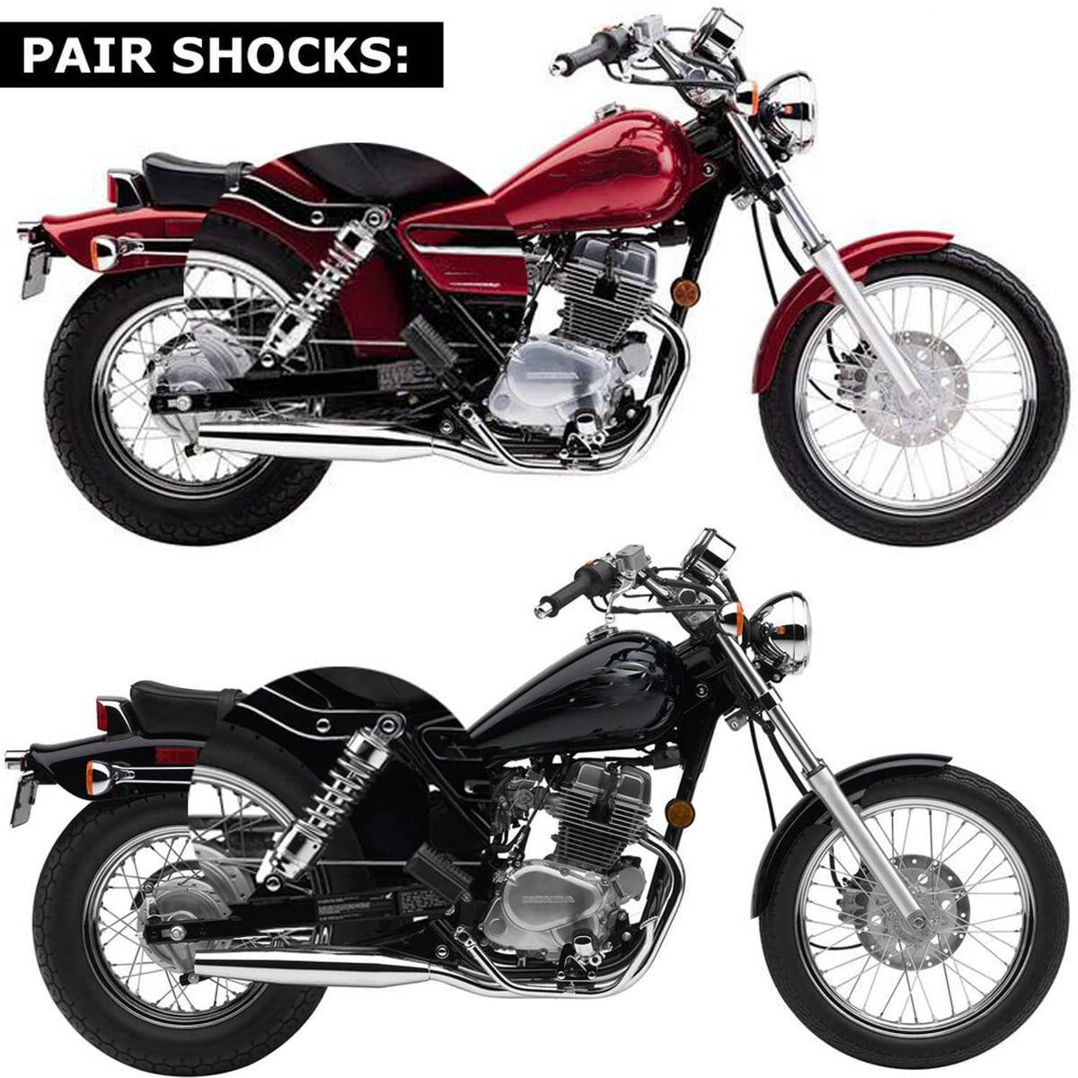 Solidspare Rear Shocks Absorber Suspension 265mm Fit For Honda Rebel 250 CMX 250 1986-2014
