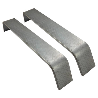 Solidspare 10-1/4"x72-7/8"x13" 2pcs Steel Diamond Tread Plate Tandem Axle Trailer Fenders