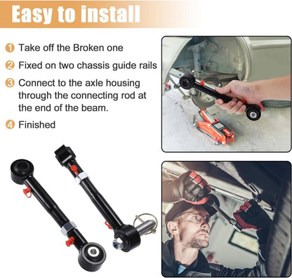 Solidspare For 1998-2006 Jeep Wrangler TJ 2.5-6" Front Sway Bar Link Quicker Disconnects
