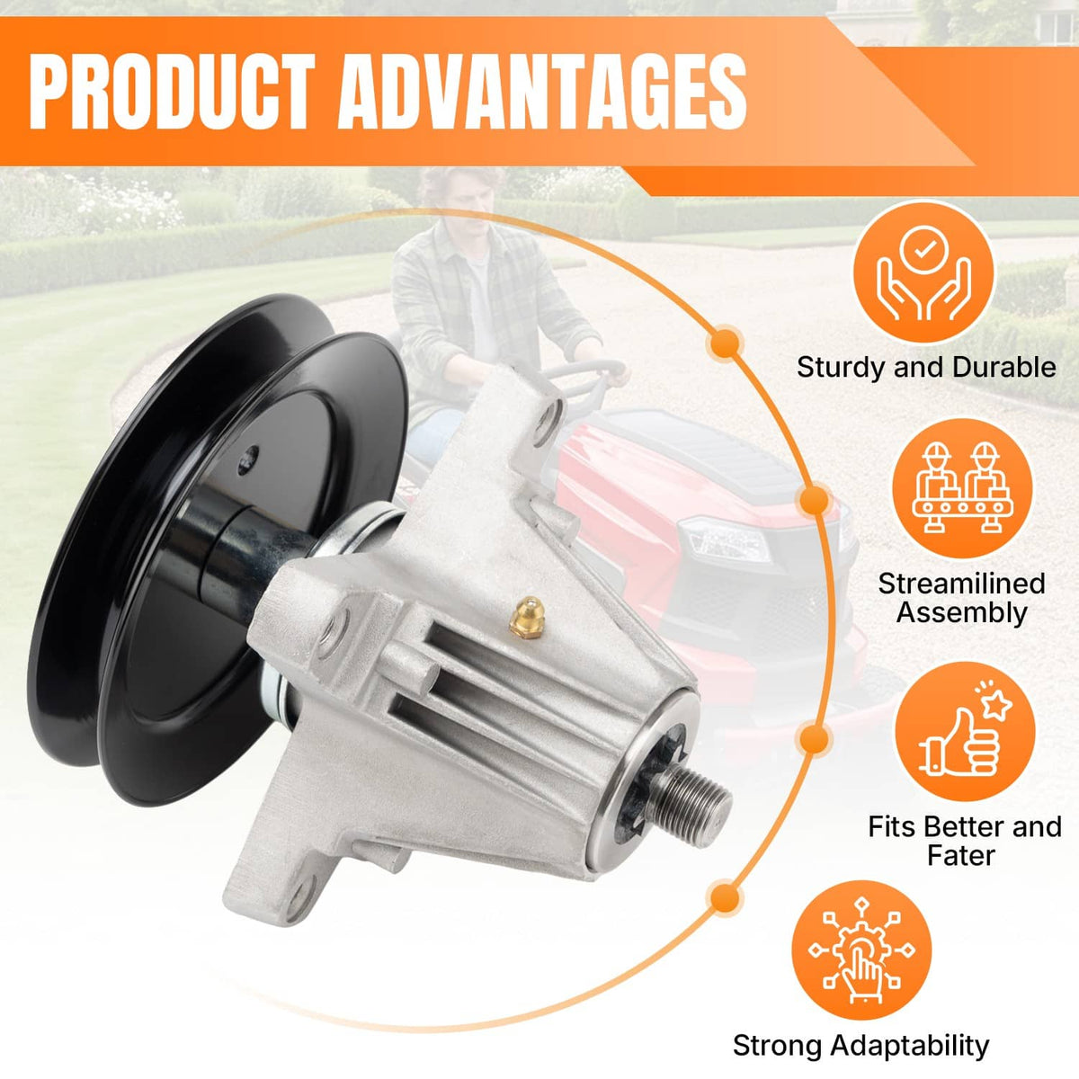 Solidspare Lawn Mower Spindle Assembly Fit for Cub Cadet MTD 618-06981 918-06981 3Packs