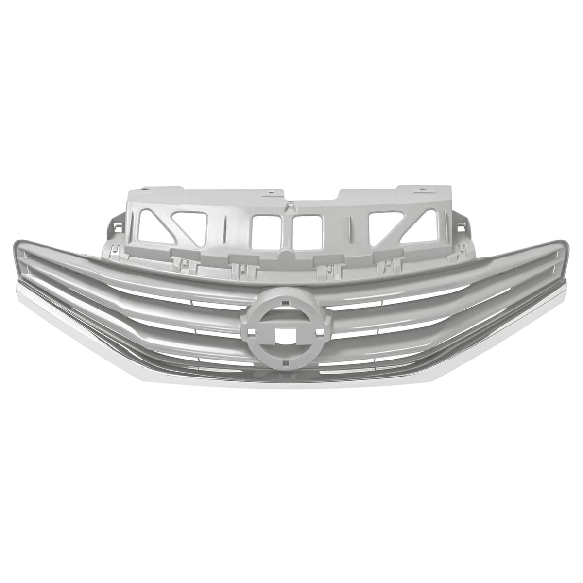Solid Spare Grille For Nissan Versa Note 2014 2015 2016 Chrome Front Upper Bumper Grill